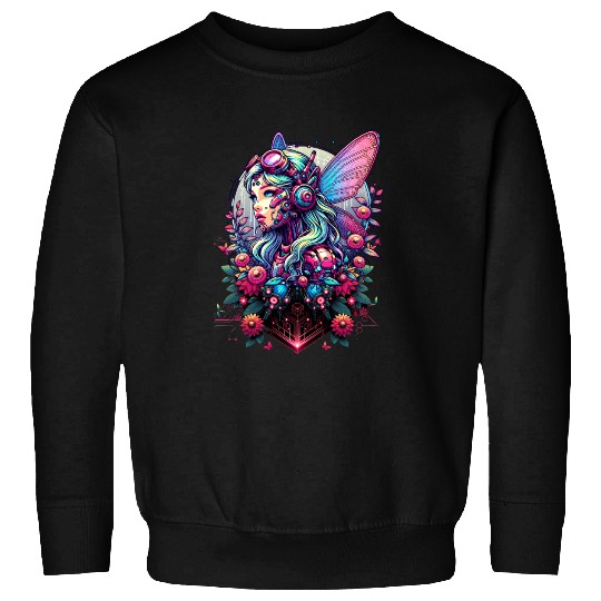 Cyber Fairy Blossom Sweatshirts