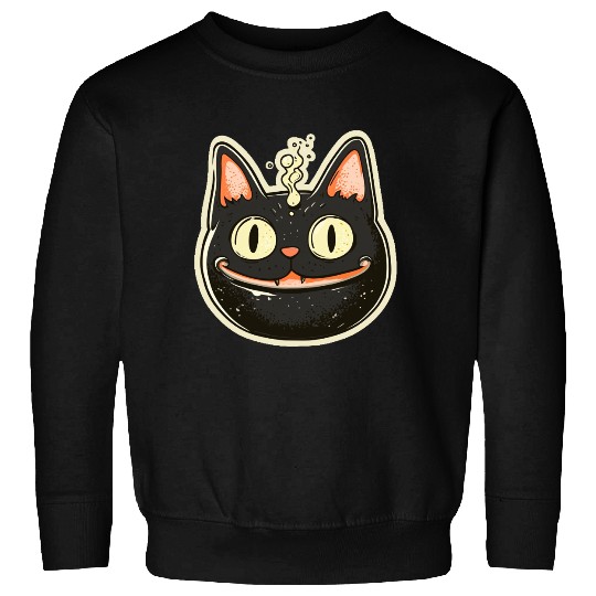 Cat Boiler Cat Witch Halloween Sweatshirts