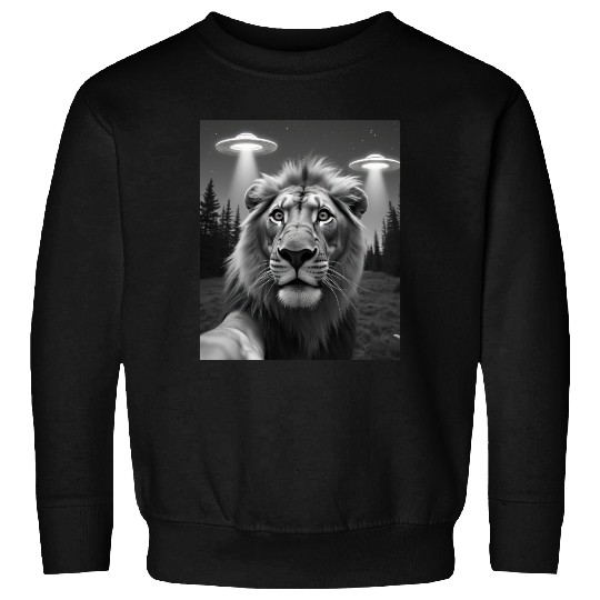 UFO Funny Lion Sweatshirts