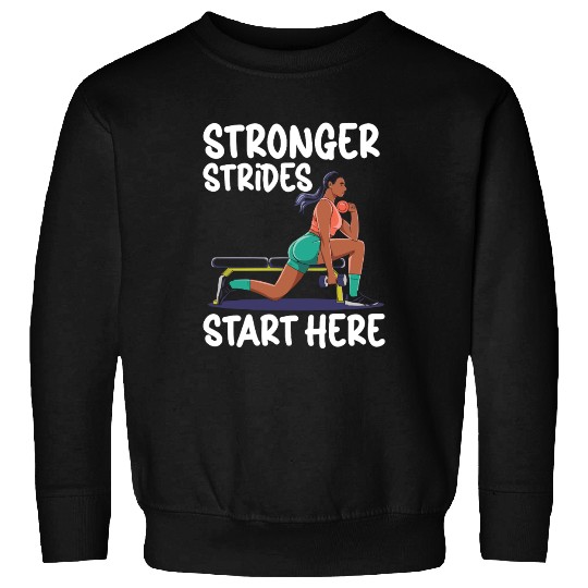 Bulgarian Squat Exercise Fitness Workout Gym Sweatshirts