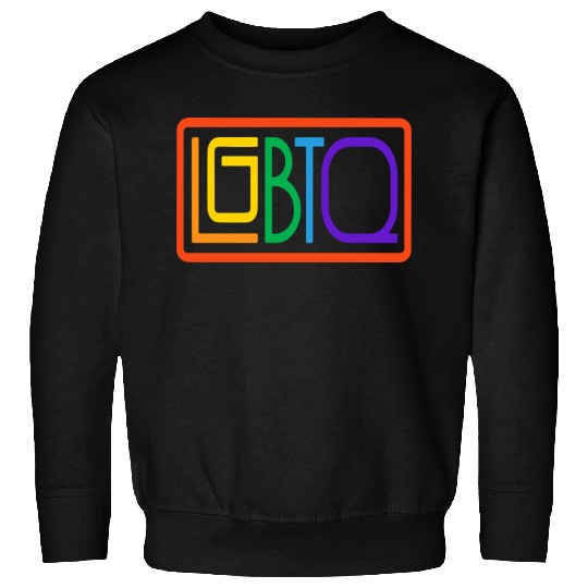 LGBTQ Text Art in a Square Sweatshirts