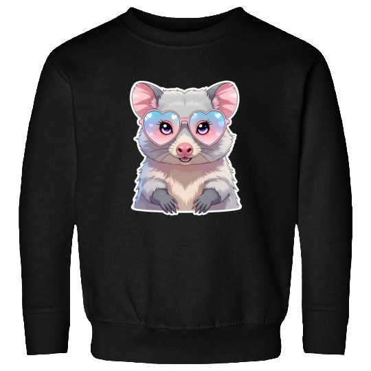 Opossum with glasses Sweatshirts