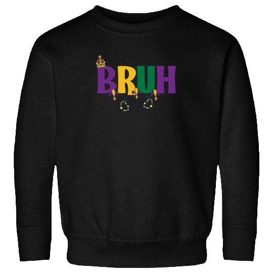 Bruh Mardi Gras Teens Boys Kids Mardi Gras Bruh Sweatshirts
