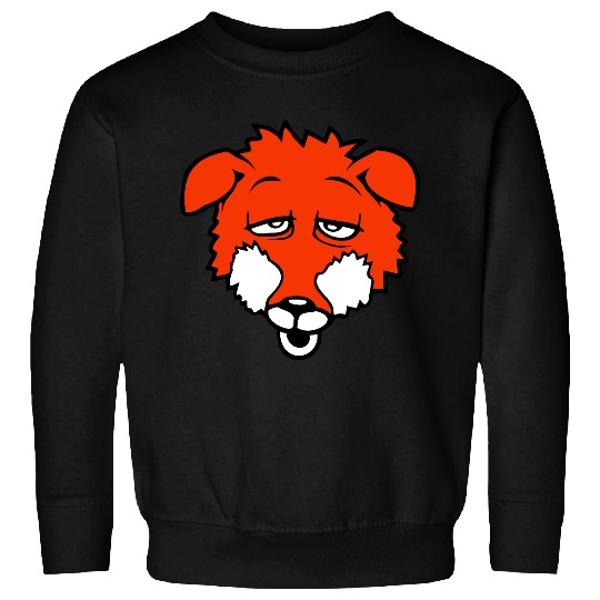 Fox Tired Eyes Exhausted Sleepy Sweet Funny Cool Sweatshirts