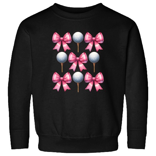 Coquette Bow Golf Ball Mothers Day Golfing Pink Sweatshirts