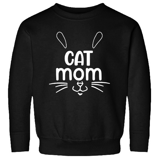 Cat Mom Whisker Design Sweatshirts