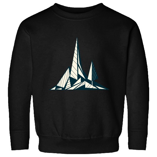 Minimalist Geometric Mountain Design Sweatshirts