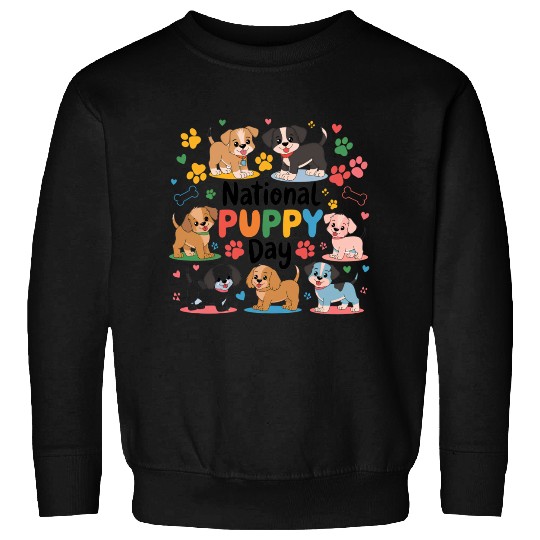 National Puppy Day design featuring adorable Sweatshirts