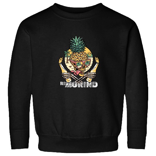 Rise and Grind – Tropical Skull Party Sweatshirts