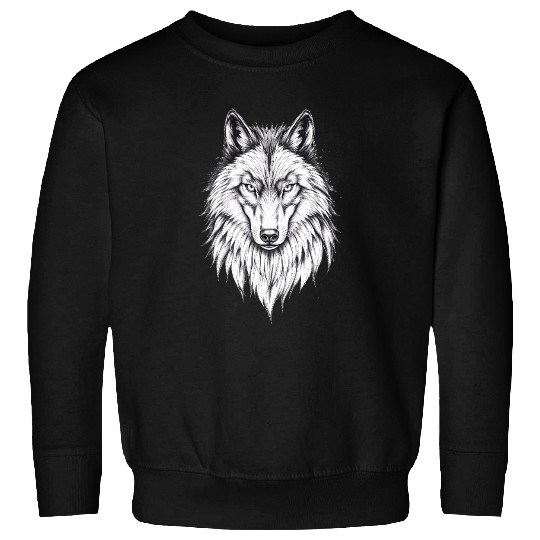 Wolf Face: Majestic and Wild Sweatshirts