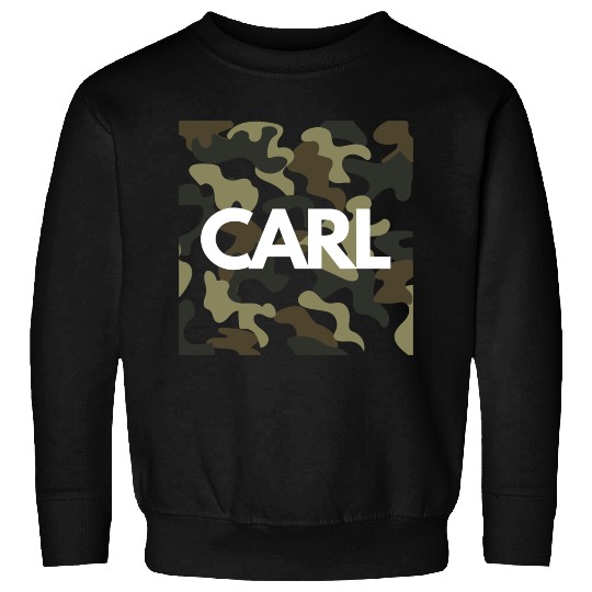 Carl Name Sweatshirts for Men Good Quality Camouflage