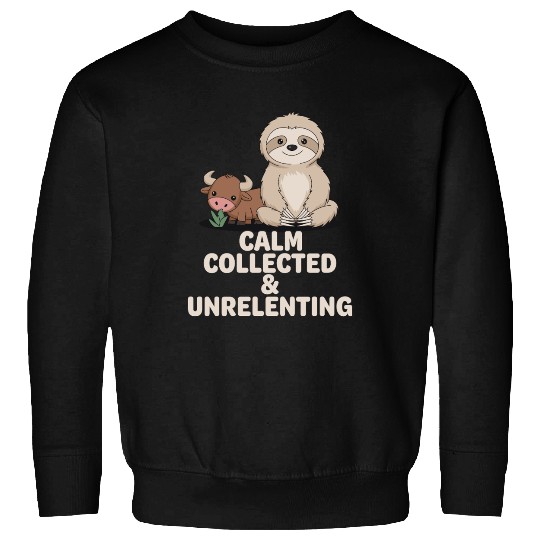 Taurus Zodiac Sloth Calm Collected & Unrelenting Sweatshirts