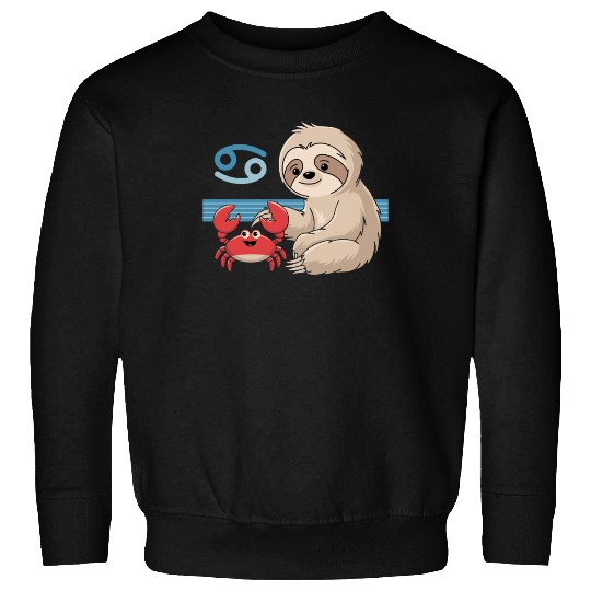 Cancer Zodiac Sloth with Adorable Crab Sweatshirts