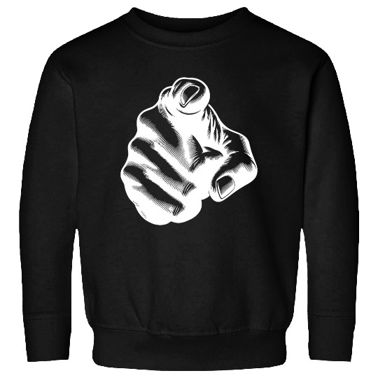 Classic Hand Position Precise Index Finger Gesture Sweatshirts