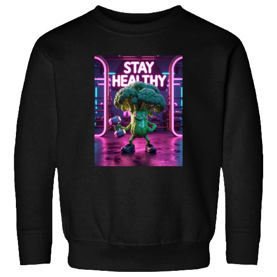 Broccoli Gym Workout STAY HEALTHY Sweatshirts