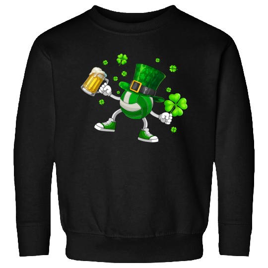 Volleyball Drinking Beer St Patrick's Day Sweatshirts