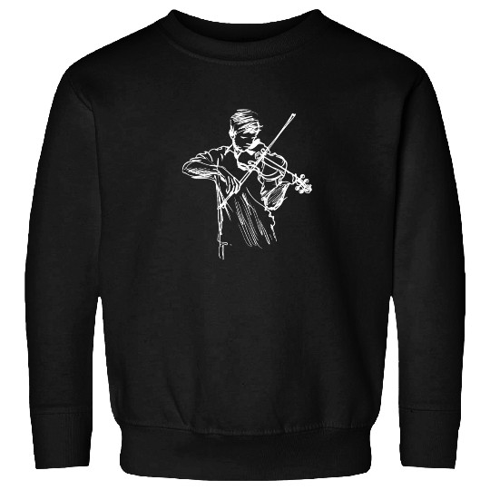 Violin Boy Line Art Sweatshirts