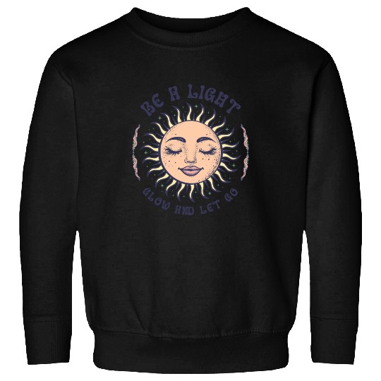 Boho Sun Bohemian Spirituality Sun Face Sweatshirts