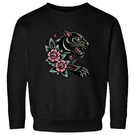 Black Panther Flash Tattoo Sweatshirts