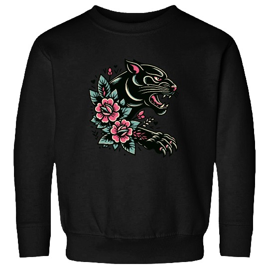 Black Panther Flash Tattoo Sweatshirts