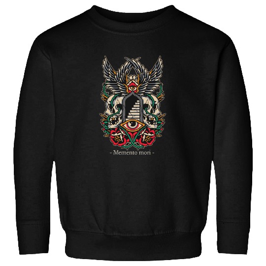Memento Mori – Gothic Skull & Eye Esoteric Design Sweatshirts