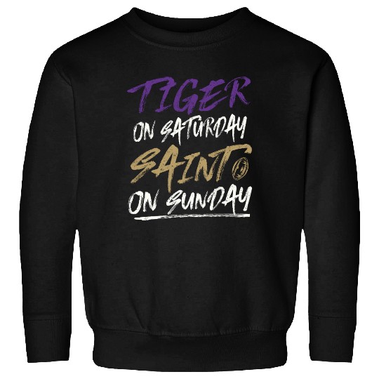 Tiger on Saturday Saint on Sunday Vintage Sweatshirts