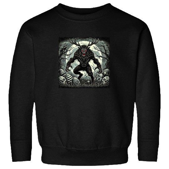 Wendigo Monster Deer Easter Werewolf Creepy Sweatshirts