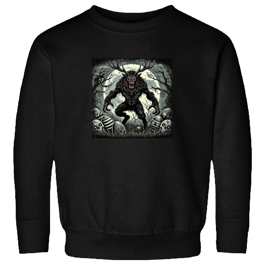 Wendigo Monster Deer Easter Werewolf Creepy Sweatshirts