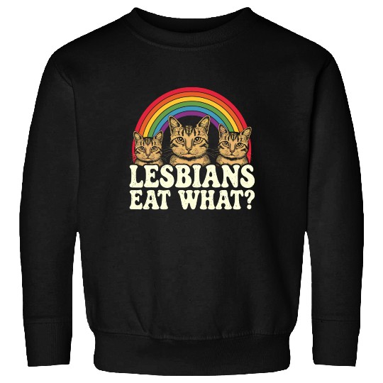 Lesbians Eat What Vintage LGBT Funny Pride Month Sweatshirts