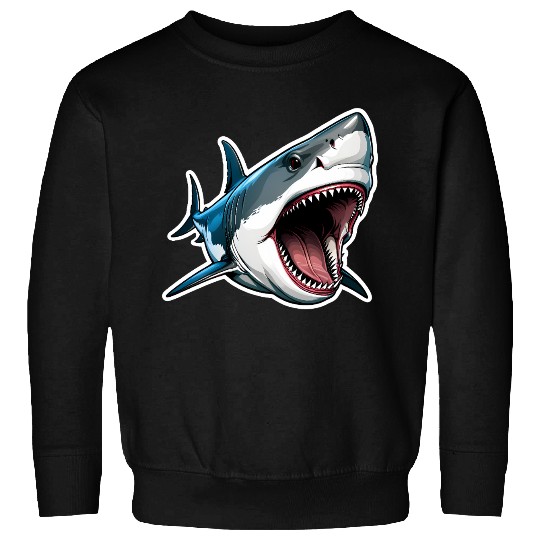 Big White Shark Attack Sweatshirts