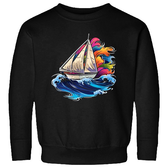 Sailing Synthwave Sweatshirts