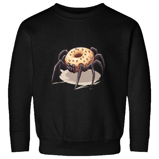 Donut Spider Funny Creative Motif Sweatshirts