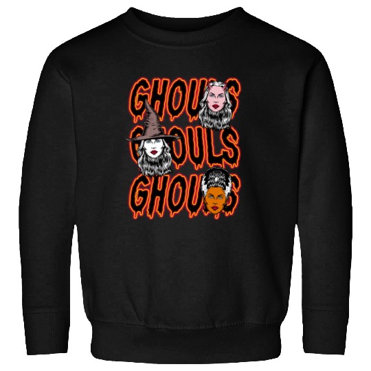 Ghouls, Ghouls, Ghouls Lady Horror Monster Mob Sweatshirts
