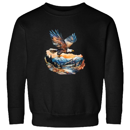 Eagle Watercolor Illustration Sweatshirts
