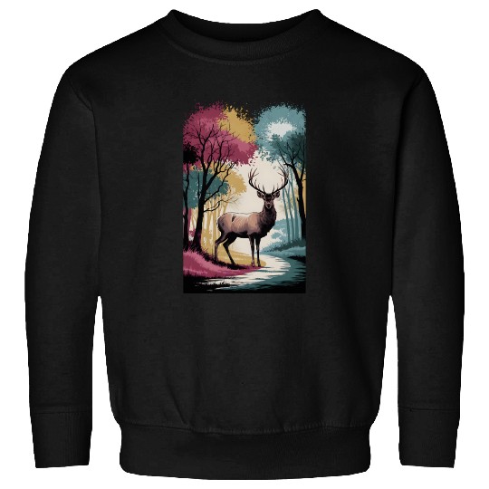 Deer in the forest 5 Sweatshirts