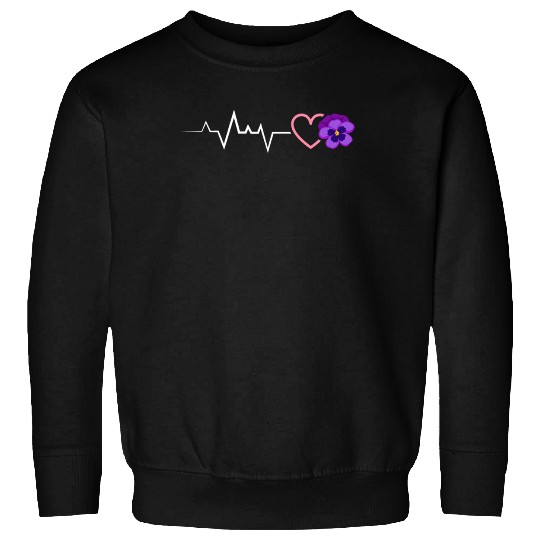 Lesbian Heartbeat Violet Flower Love Pride Sweatshirts