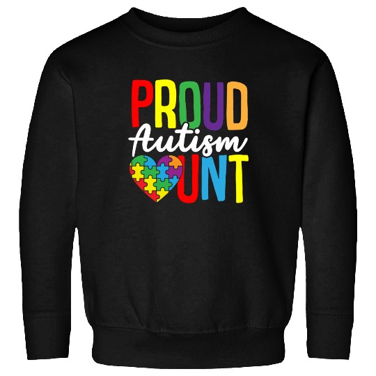 Autism Puzzle - Proud Autism Aunt Sweatshirts