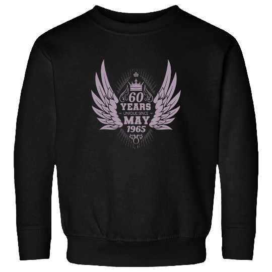 60th birthday angel wings unique since May 1965 Sweatshirts