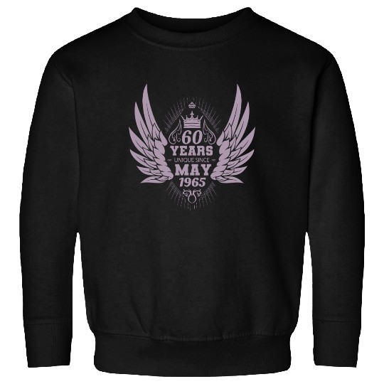 60th birthday angel wings unique since May 1965 Sweatshirts