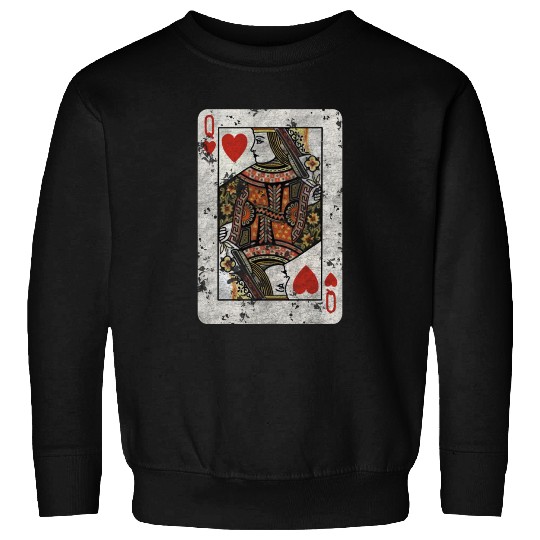 Queen of Hearts playing card Sweatshirts