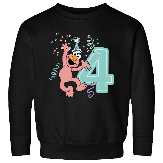 Sesame Street Birthday Design With Elmo 4 Years Sweatshirts