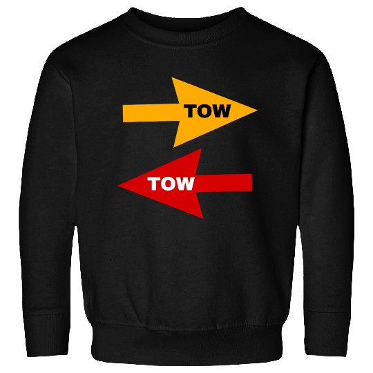 tow arrow stickers red yellow to vehicles racecar Sweatshirts