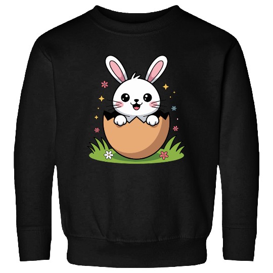 Easter Bunny Hatching Kawaii Egg Sweatshirts