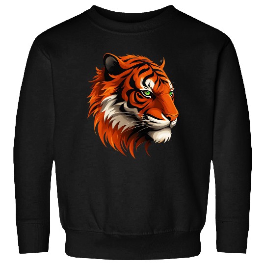 Majestic Tiger Head Illustration Sweatshirts