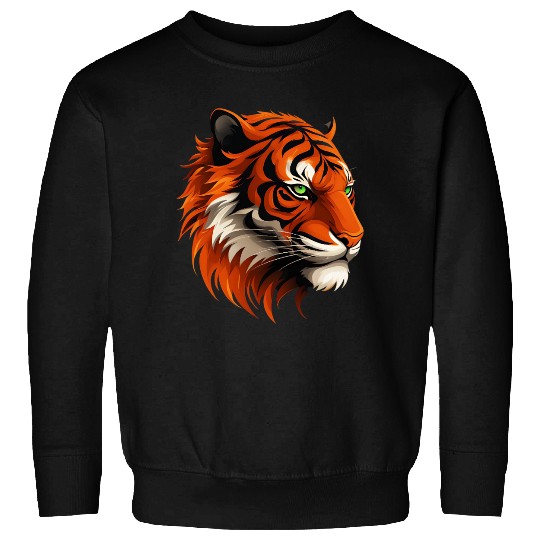 Majestic Tiger Head Illustration Sweatshirts