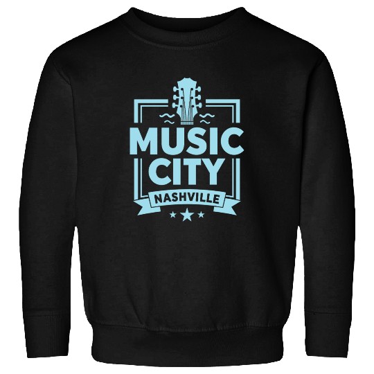 Music City Nashville Guitar Tennessee Sweatshirts