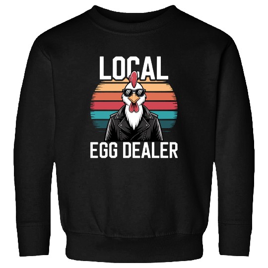Local Egg Dealer Easter Sunday Retro Chicken Sweatshirts