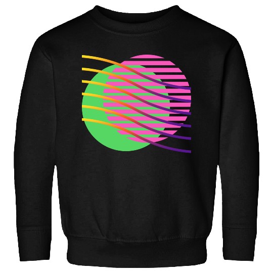 Neon Wave Geometric Abstract Sweatshirts
