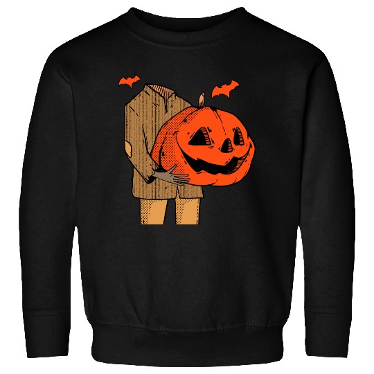 Scary Spooky Jack O Lantern Face Pumpkin Men Boys Sweatshirts