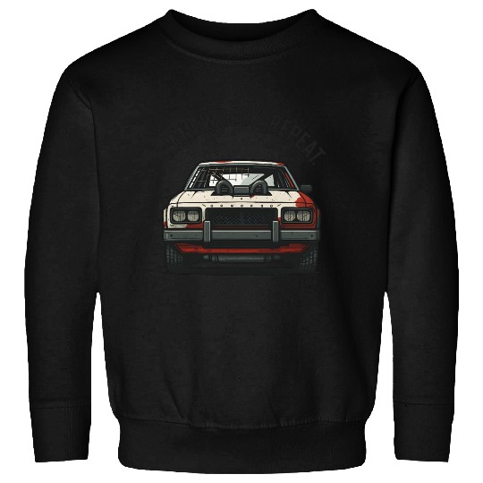 Ram Wreck Repeat Demolition Derby Design Race Car Sweatshirts